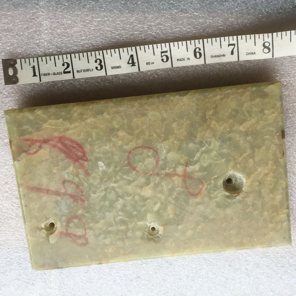 Beautiful Green Onyx / Alabaster Stone Display Base - Picture 4 of 7